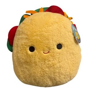 Squishmallows FuzzAMallows Tex‎ the Taco 12" Plush Yellow Food Stuffed Animal